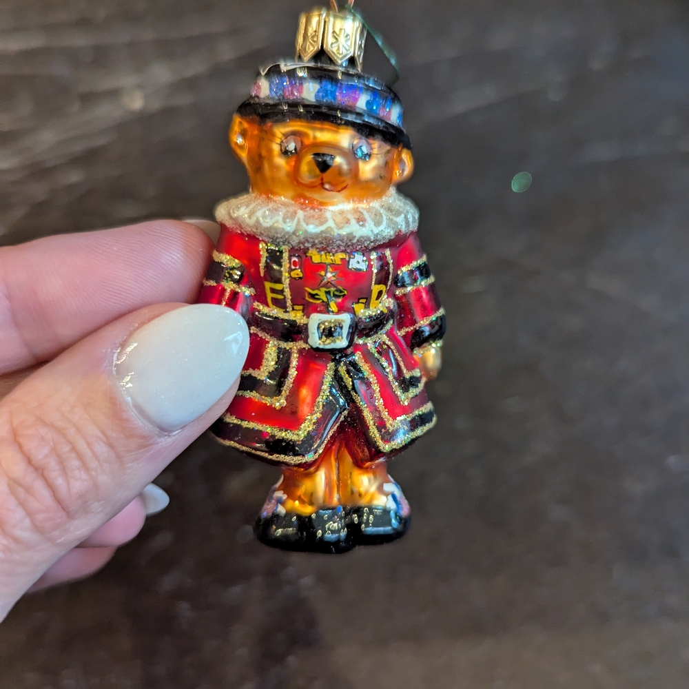 Red and Gold Bear Ornament